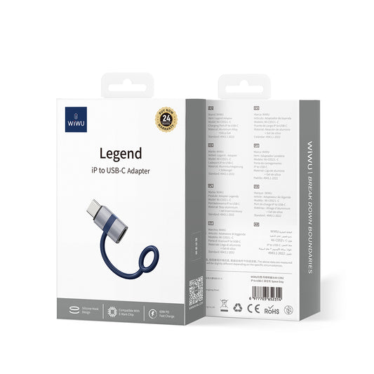 Wiwu Wi-C052 Lightning to Type-C Converter OTG Gray 