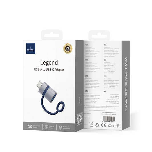 Wiwu Wi-C052 USB to Type-C Converter OTG Gray 