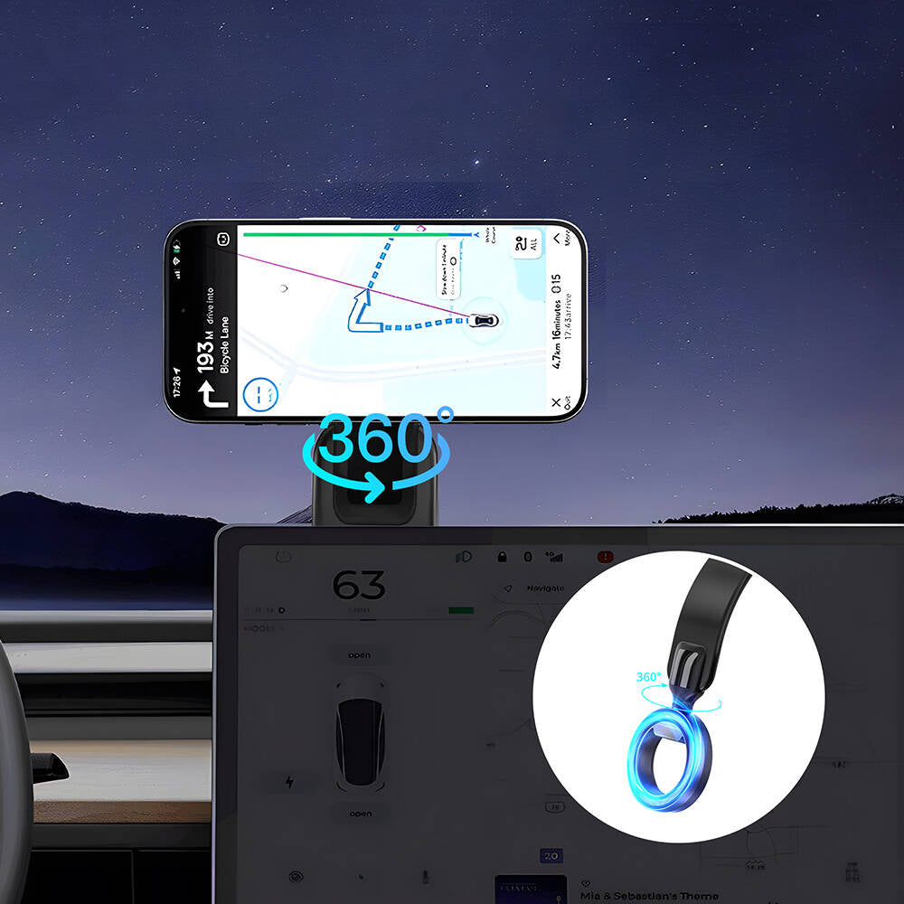 Wiwu Wi-CH053 Mago Series Magnetic M-safe Compatible Flexible Curved and Flat Surface Car Phone Holder Black 