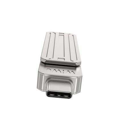 Wiwu Wi-FD001 3in1 USB3.2 Sürücü Disk USB-A + Lightning + Type-C OTG 256 GB Gümüş