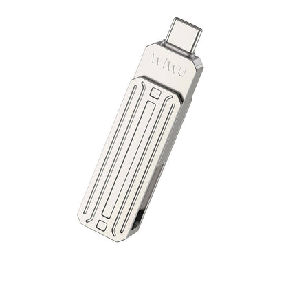 Wiwu Wi-FD001 3in1 USB3.2 Sürücü Disk USB-A + Lightning + Type-C OTG 256 GB Gümüş