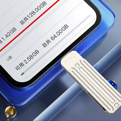 Wiwu Wi-FD001 3in1 USB3.2 Sürücü Disk USB-A + Lightning + Type-C OTG 64 GB Gümüş
