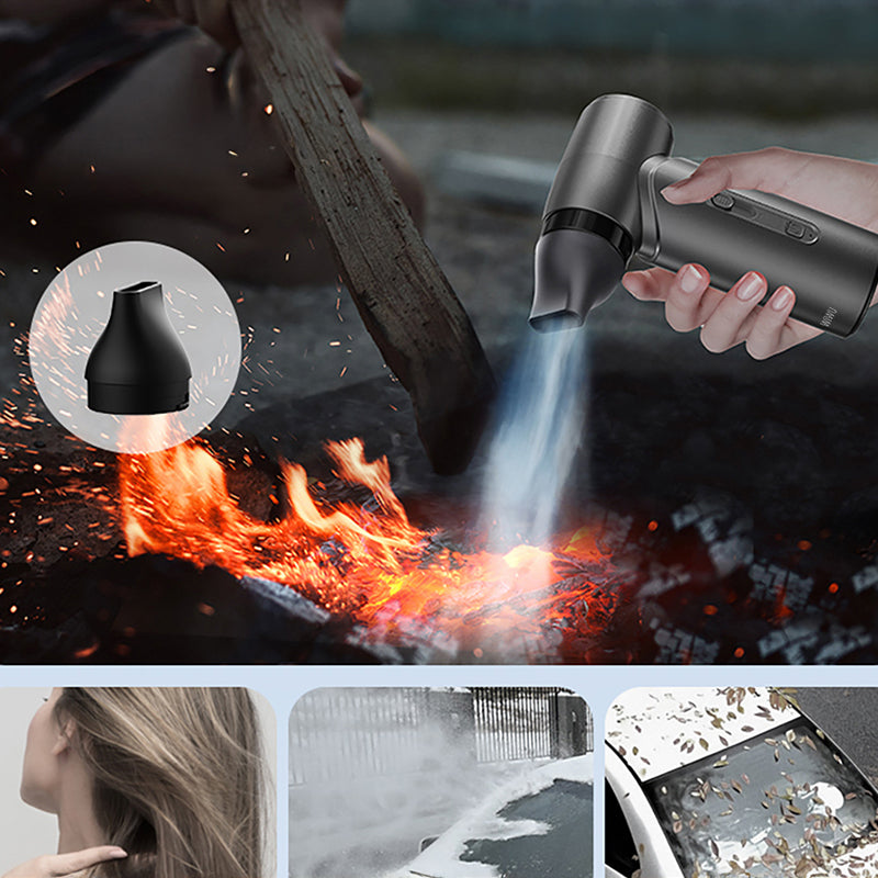 Wiwu Wi-FS015 Blowing-Suction-Vacuuming and Inflating 5in1 Electric Car Vehicle Vacuum Cleaner 50000PA Gray 