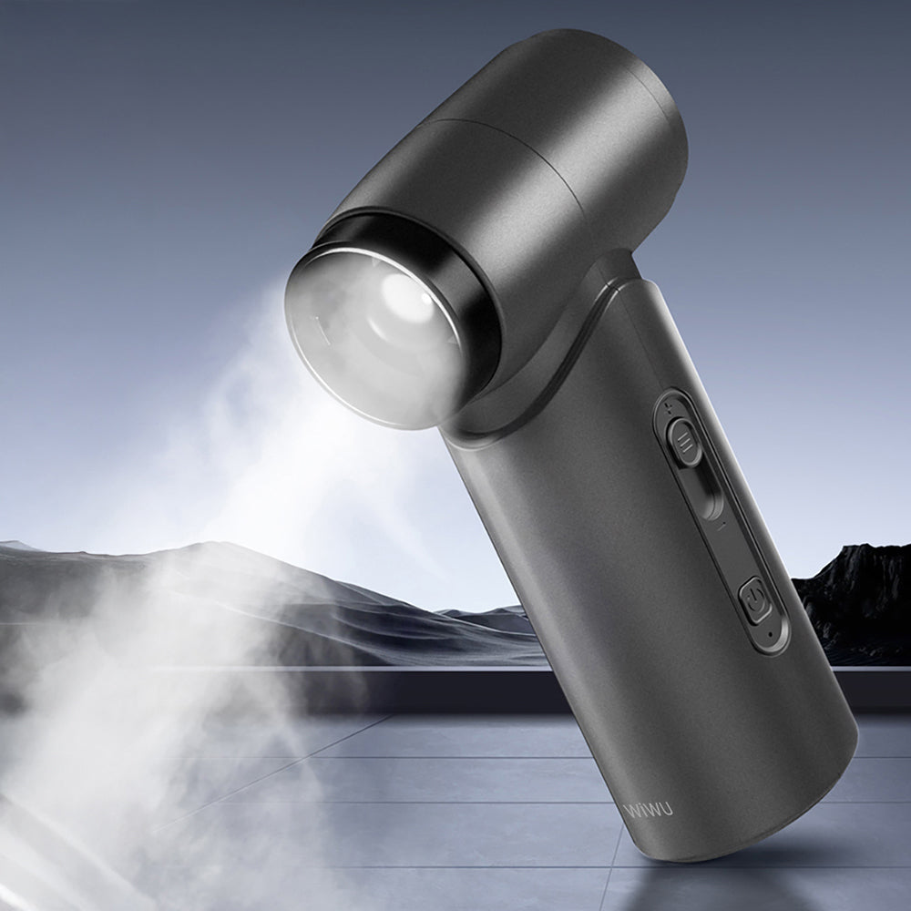 Wiwu Wi-FS015 Blowing-Suction-Vacuuming and Inflating 5in1 Electric Car Vehicle Vacuum Cleaner 50000PA Gray 