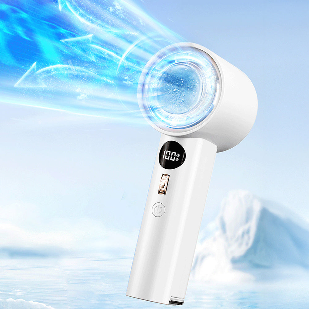 Wiwu Wi-FS016 Digital LED Display Cooling Hand Fan White 