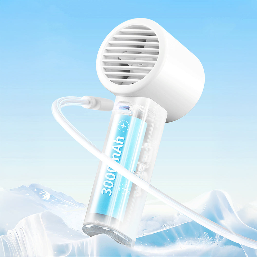 Wiwu Wi-FS016 Digital LED Display Cooling Hand Fan White 
