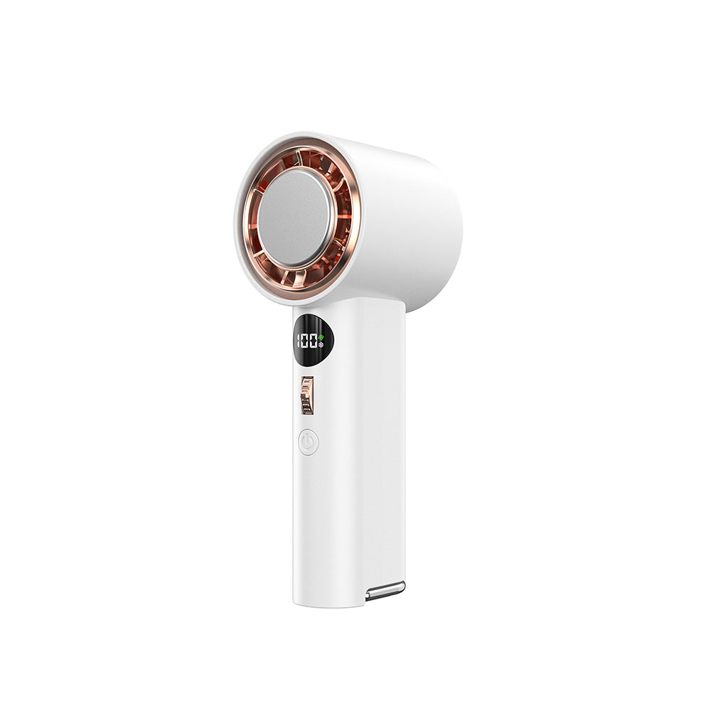 Wiwu Wi-FS016 Digital LED Display Cooling Hand Fan White 