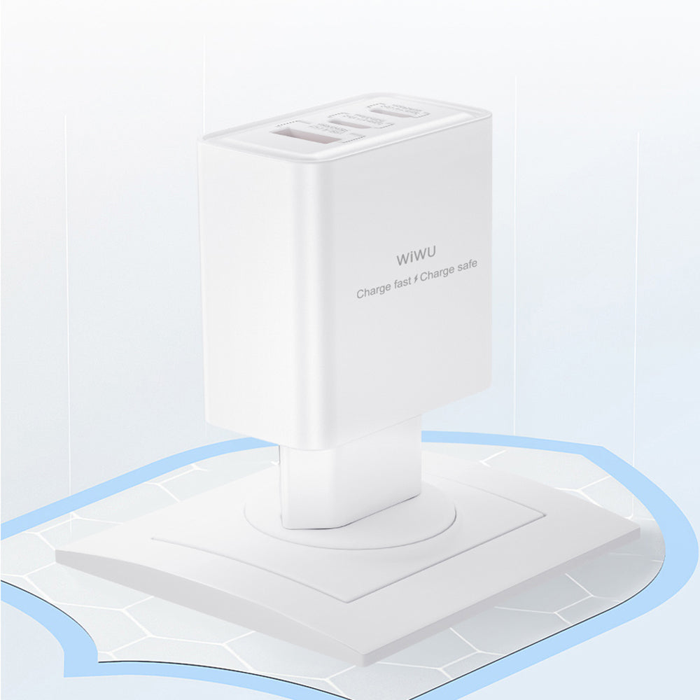 Wiwu Wi-G005 Essen Serisi GaN Tech PD Hızlı Şarj Özellikli Şarj Başlığı 65W Beyaz