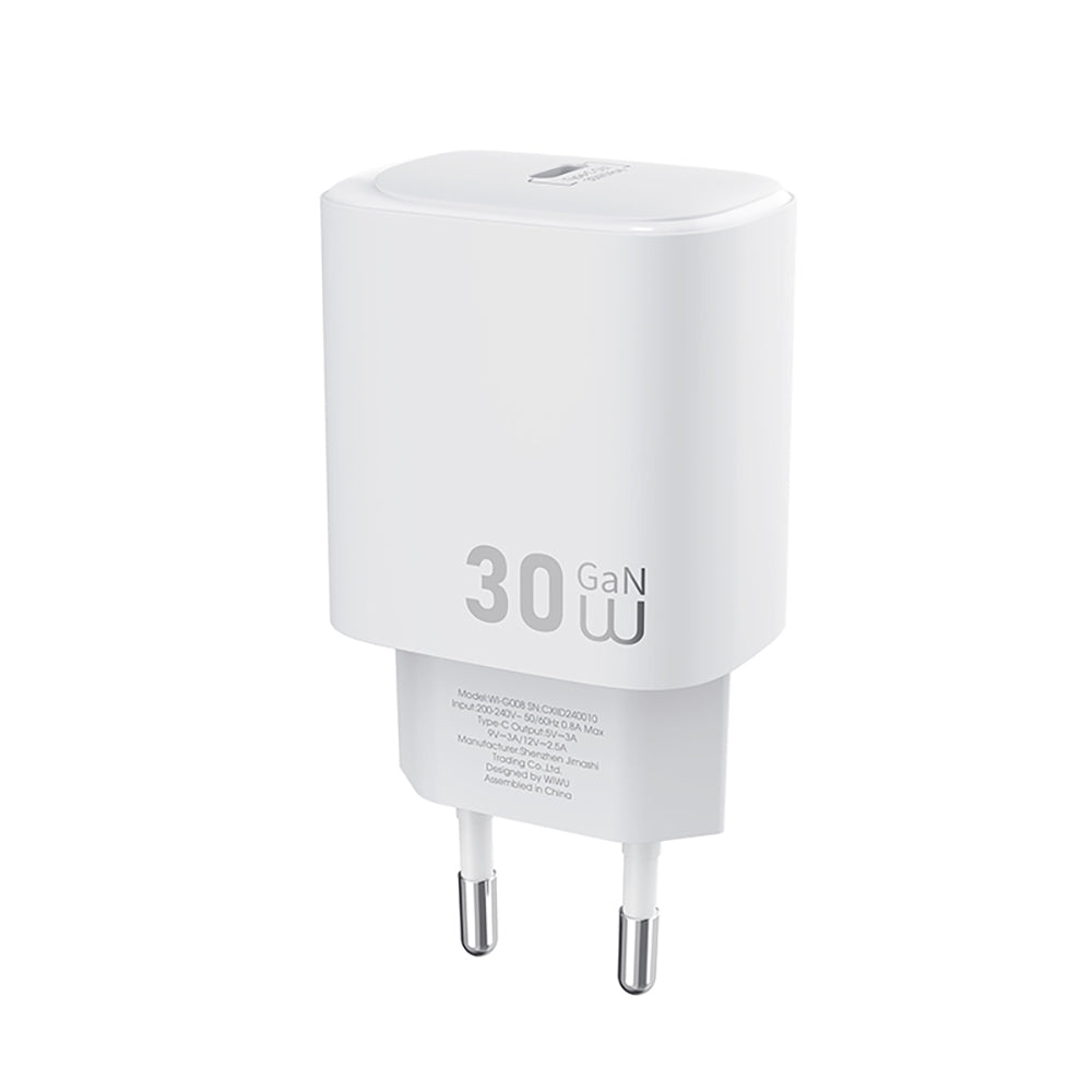 Wiwu Wi-G008 Essen Series GaN Tech PD Fast Charging Charging Head 30W White 