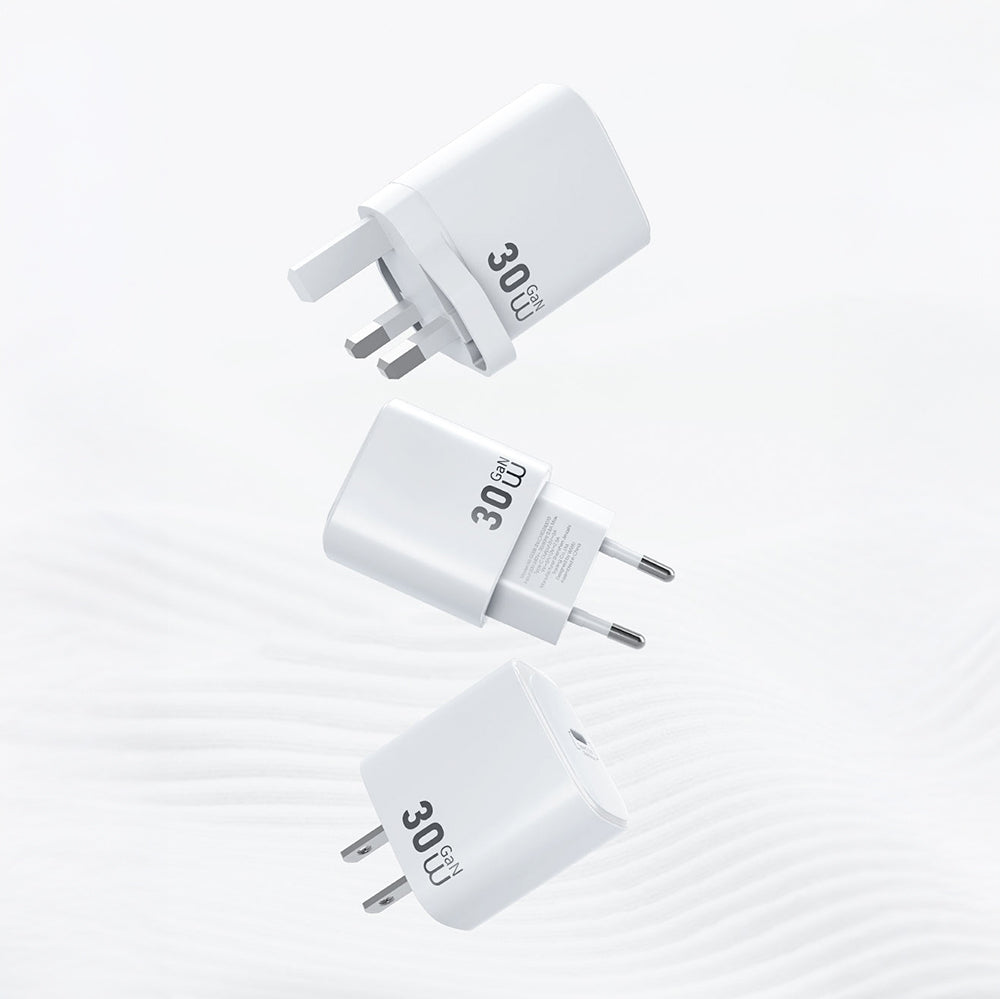 Wiwu Wi-G008 Essen Serisi GaN Tech PD Hızlı Şarj Özellikli Şarj Başlığı 30W Beyaz