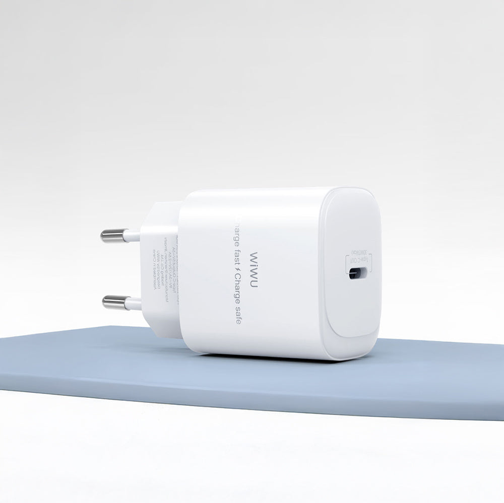 Wiwu Wi-G008 Essen Series GaN Tech PD Fast Charging Charging Head 30W White 