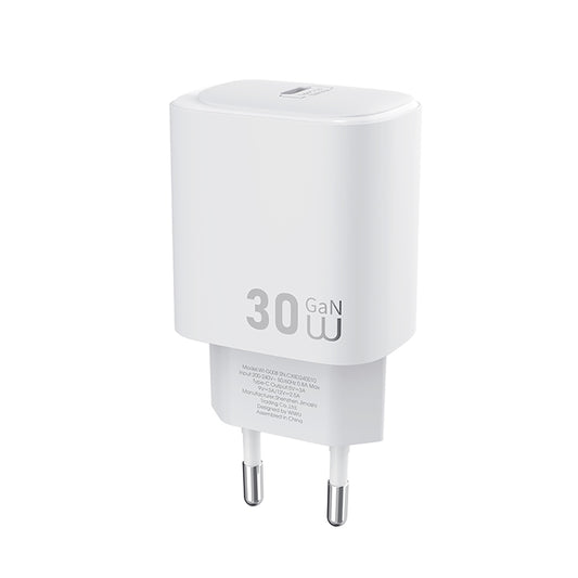 Wiwu Wi-G008 Essen Serisi GaN Tech PD Hızlı Şarj Özellikli Şarj Başlığı 30W Beyaz