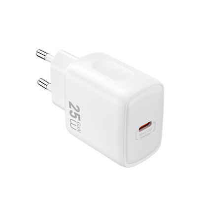 Wiwu Wi-G016 Essen Serisi GaN Tech PD Hızlı Şarj Özellikli Şarj Başlığı 25W Beyaz