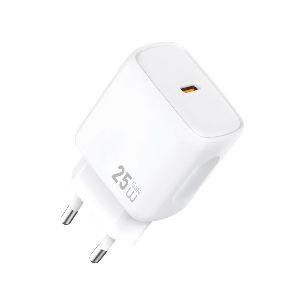 Wiwu Wi-G016 Essen Serisi GaN Tech PD Hızlı Şarj Özellikli Şarj Başlığı 25W Beyaz