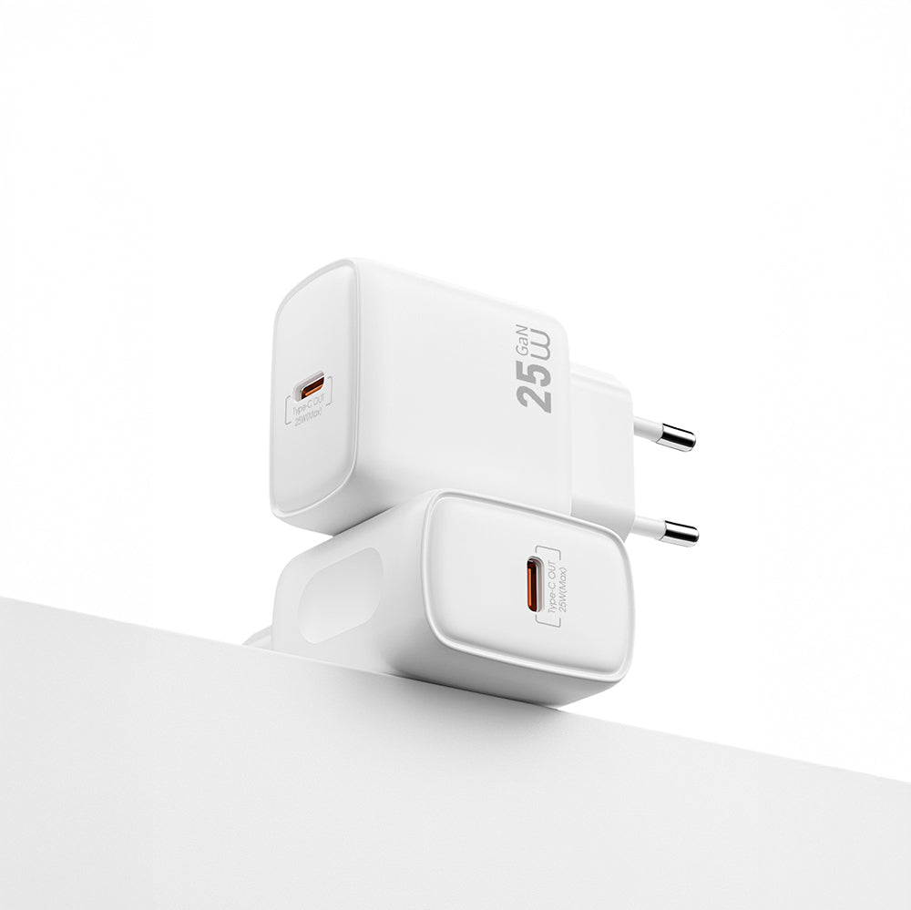 Wiwu Wi-G016 Essen Serisi GaN Tech PD Hızlı Şarj Özellikli Şarj Başlığı 25W Beyaz