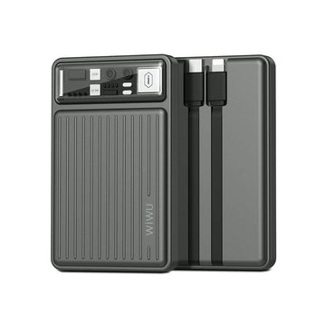 Wiwu Wi-P004 Trunk Serisi Type-C Lightning Çıkışlı Taşınabilir Powerbank PD 22.5W 10000mAh Gri