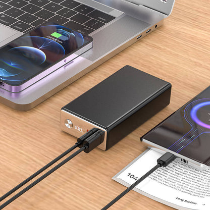 Wiwu Wi-P006 Rock LED Ekranlı Taşınabilir Powerbank PD 20W 20000mAh Siyah