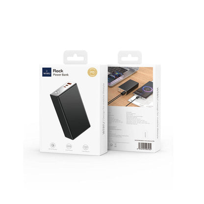 Wiwu Wi-P006 Rock LED Ekranlı Taşınabilir Powerbank PD 20W 20000mAh Siyah