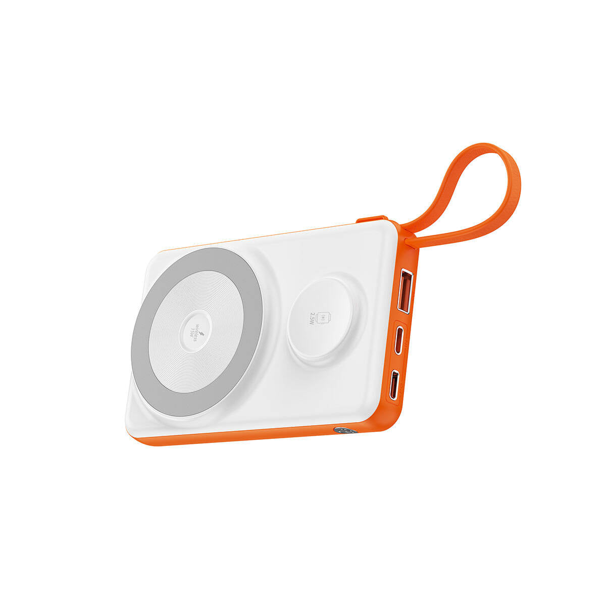 Wiwu Wi-P007 LED Ekranlı Akıllı Saat Kablosuz Şarj Özellikli Taşınabilir Powerbank 10000mAh 22.5W Siyah