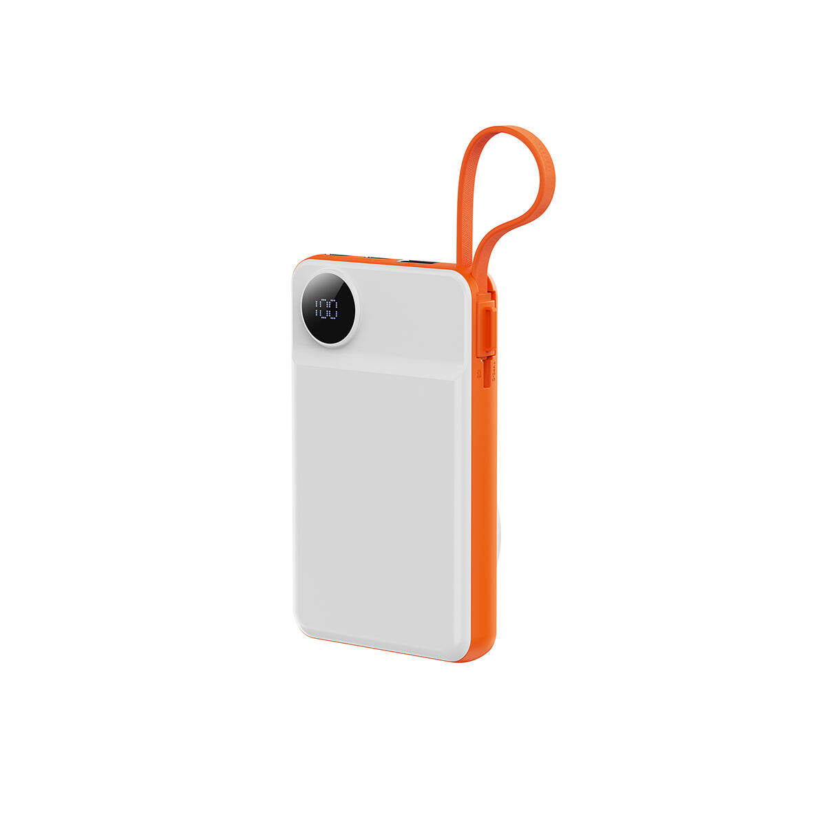 Wiwu Wi-P007 LED Ekranlı Akıllı Saat Kablosuz Şarj Özellikli Taşınabilir Powerbank 10000mAh 22.5W Turuncu