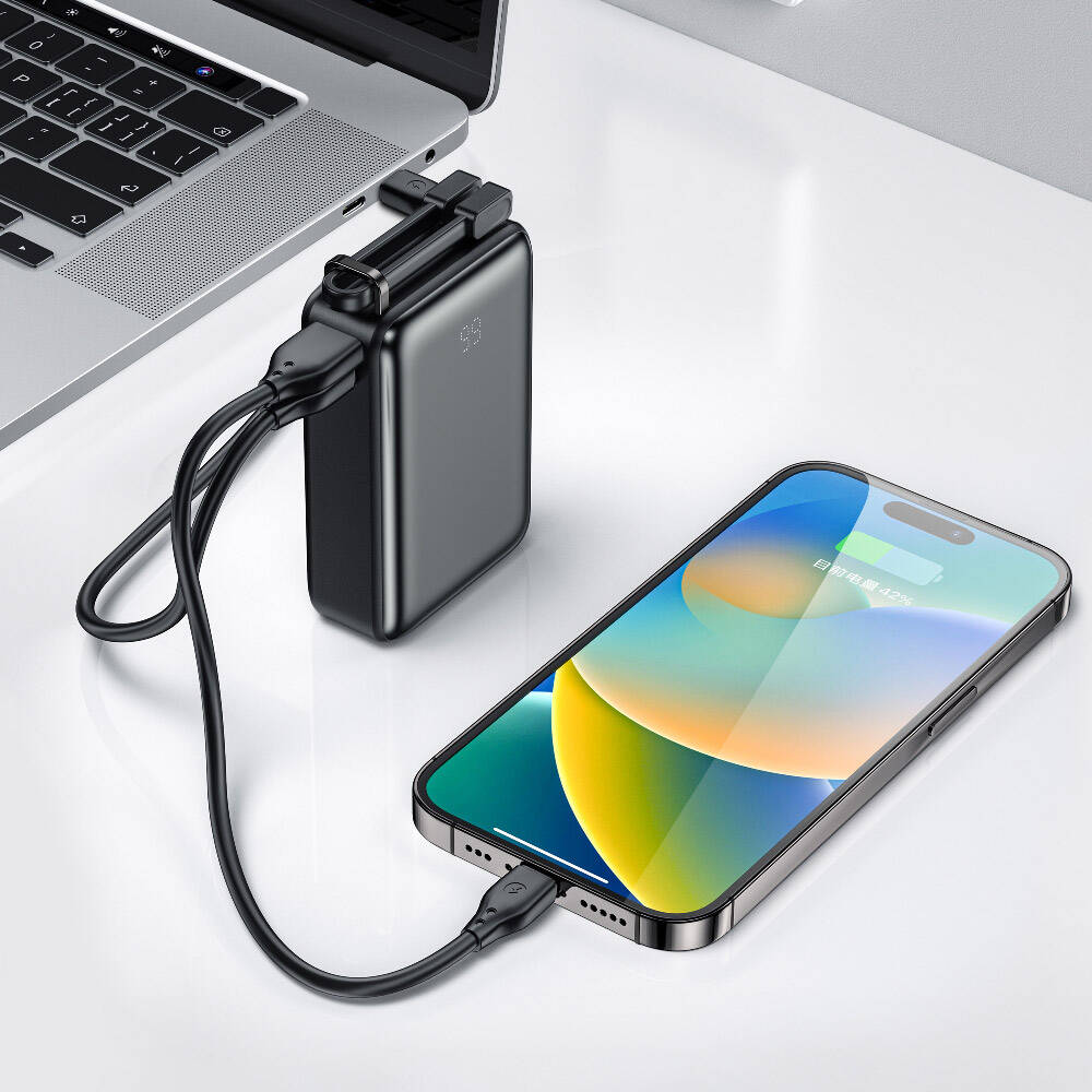 Wiwu Wi-P012 Tank Serisi Dijital Ekranlı Taşınabilir Powerbank 20000mAh 67W Gri