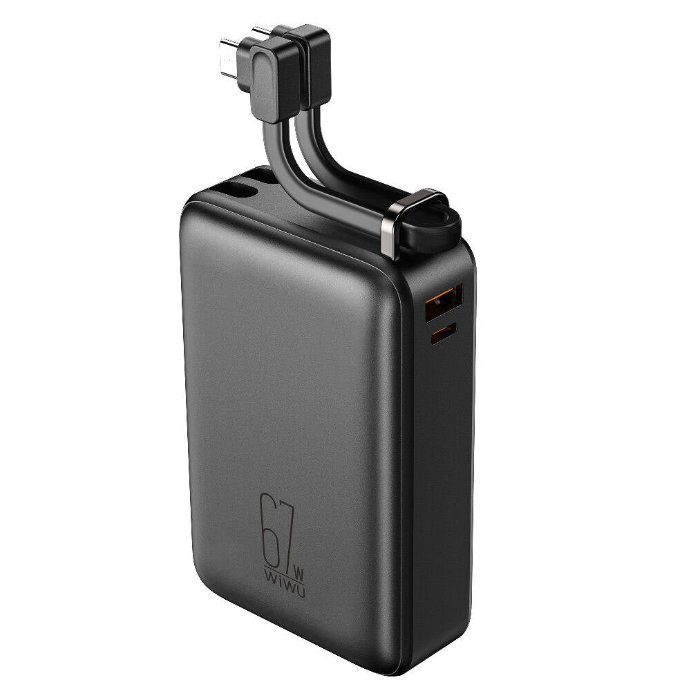 Wiwu Wi-P012 Tank Serisi Dijital Ekranlı Taşınabilir Powerbank 20000mAh 67W Gri