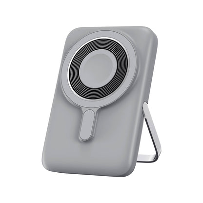 Wiwu Wi-P018 Elite Serisi Led Ekranlı M-safe Powerbank Wireless 15W 10000mAh Gri