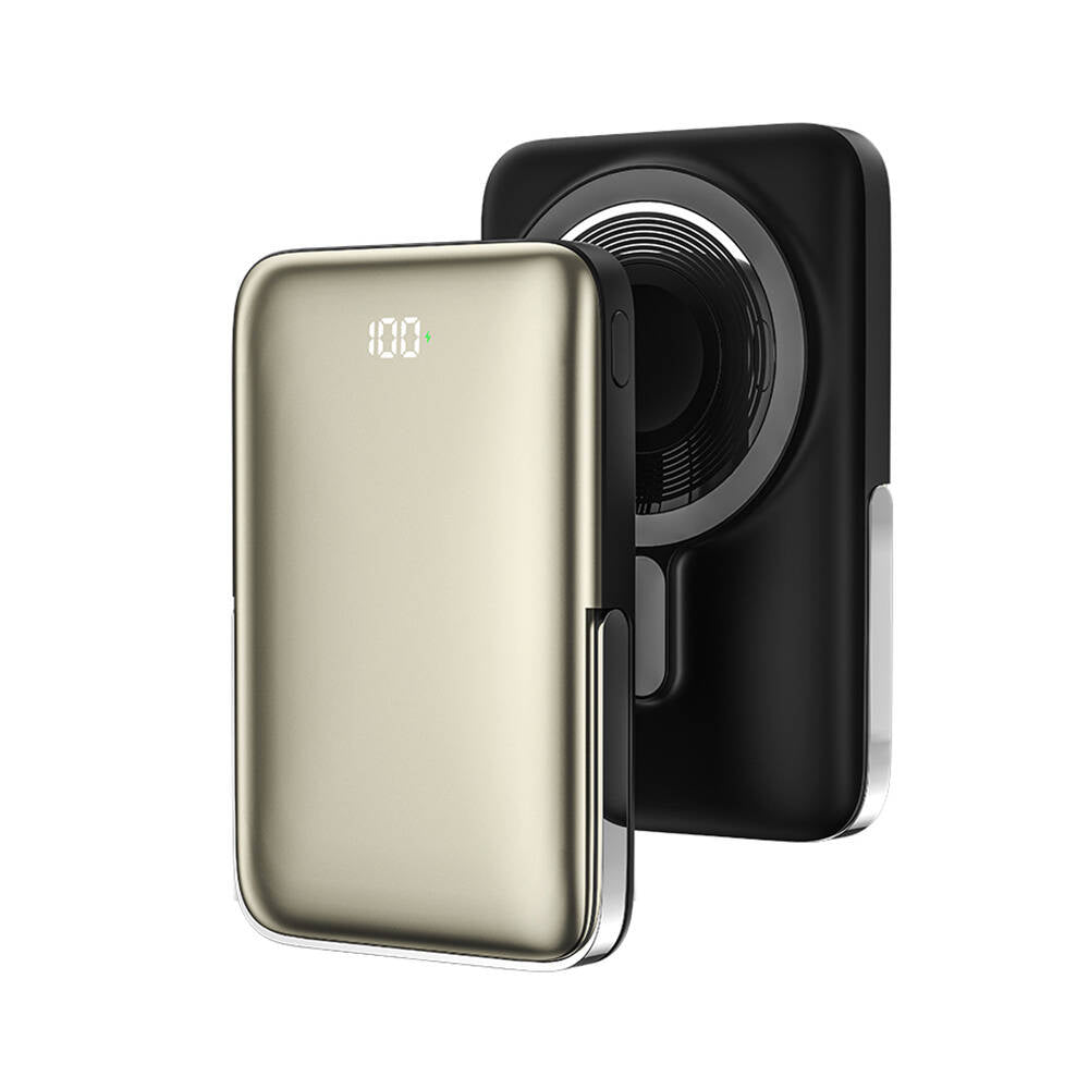 Wiwu Wi-P018 Elite Serisi Led Ekranlı M-safe Powerbank Wireless 15W 10000mAh Beyaz