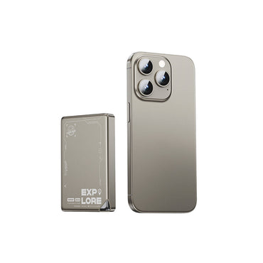Wiwu Wi-P020 Ultra-Thin Explore Serisi Led Göstergeli Wireless M-safe Powerbank 15W 10000mAh Titanyum-Gold