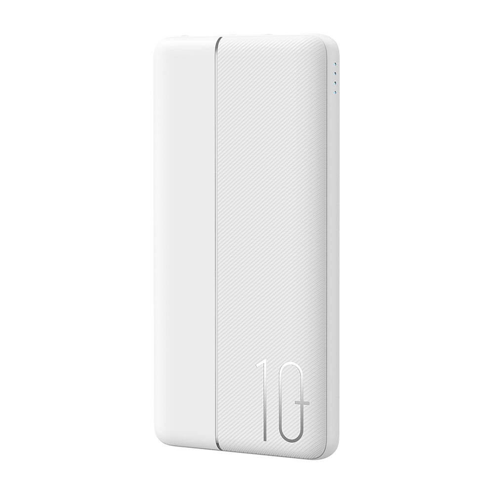 Wiwu Wi-P032 Dual USB-A ve Type-C PD LED Işık Göstergeli Taşınabilir Powerbank 10000mAh Beyaz