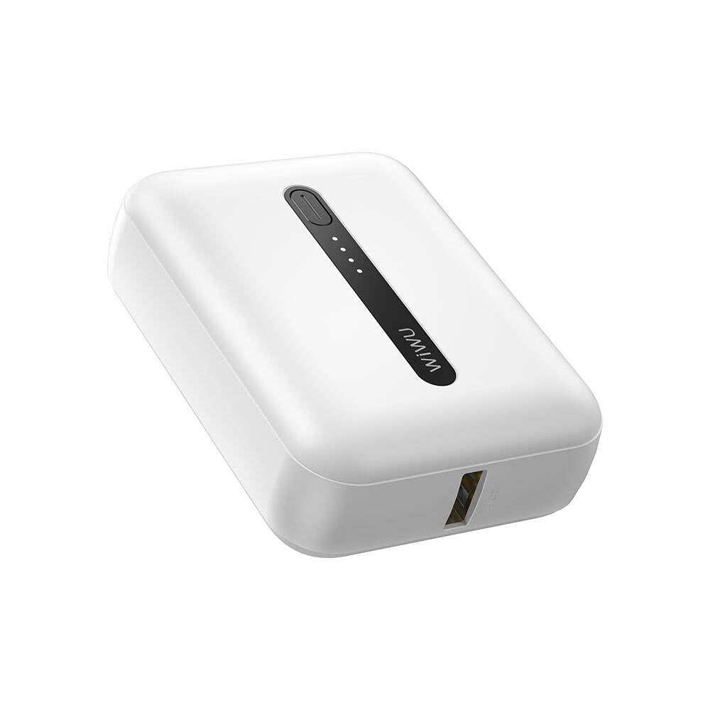 Wiwu Wi-P033 LED Işık Göstergeli Taşınabilir Mini Powerbank 10000mAh Beyaz