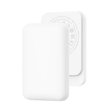 Wiwu Wi-P037 Qi Şarj Teknolojili LED Işık Göstergeli M-safe Kablosuz Powerbank 5000mAh 15W Siyah