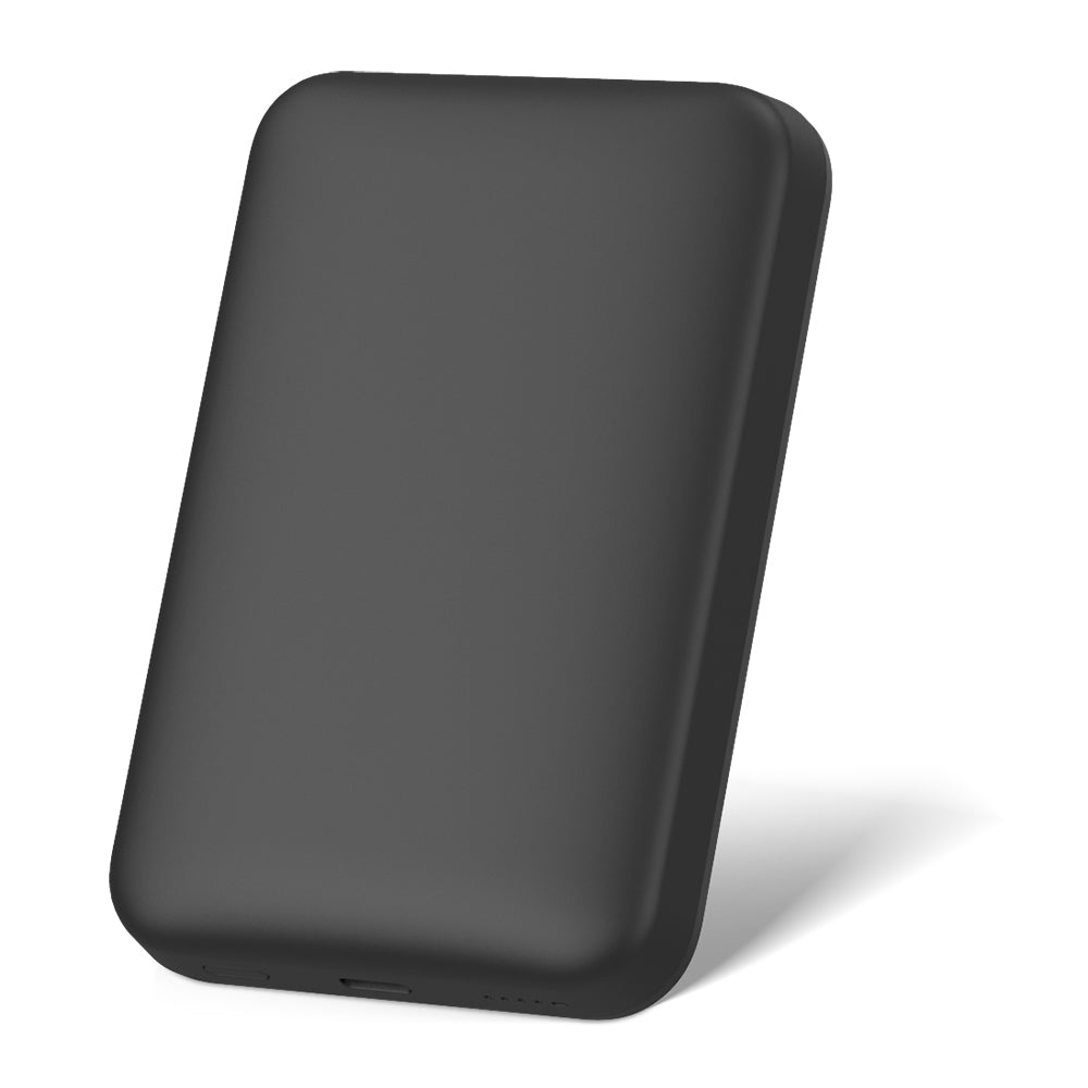 Wiwu Wi-P037 Qi Şarj Teknolojili LED Işık Göstergeli M-safe Kablosuz Powerbank 5000mAh 15W Beyaz