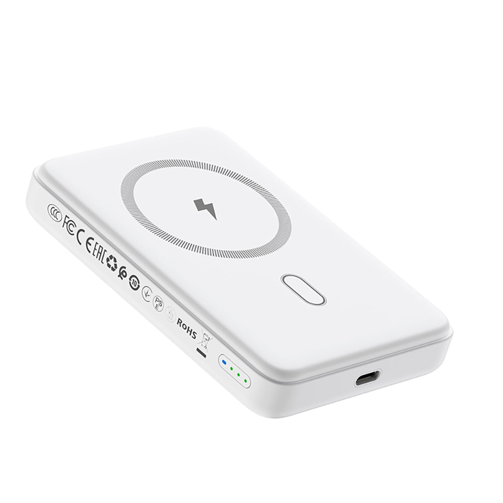 Wiwu Wi-P043 LED Işık Göstergeli Standlı Taşınabilir M-safe Wireless Powerbank 10.000mAh 15W Siyah