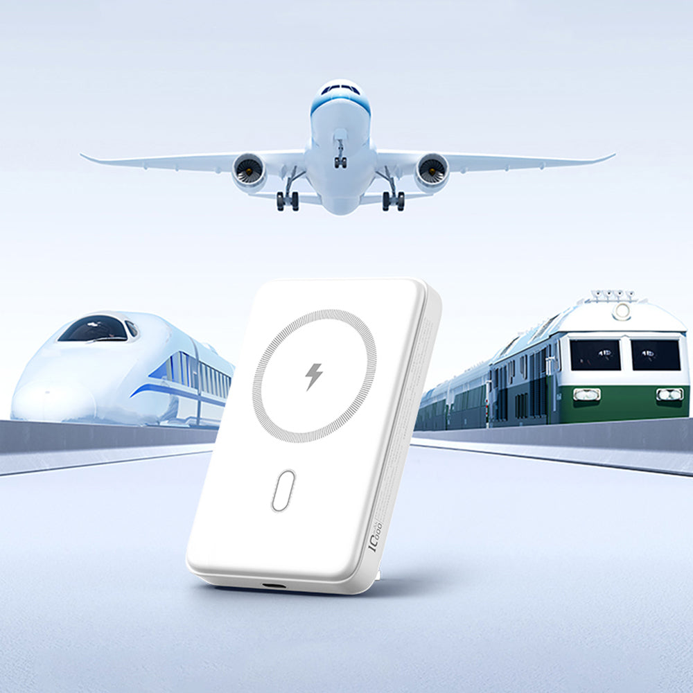 Wiwu Wi-P043 LED Işık Göstergeli Standlı Taşınabilir M-safe Wireless Powerbank 10.000mAh 15W Siyah