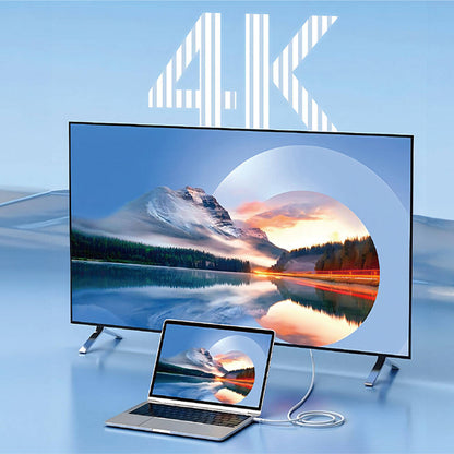 Wiwu Wi-PS001 Type-C to HDMI (4K@60Hz) PD Şarj ve Projeksiyon Kablosu 1.8M Beyaz