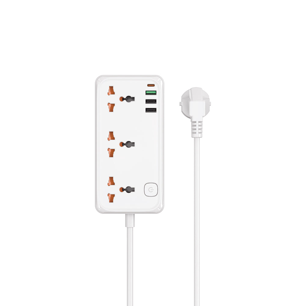 Wiwu Wi-S005 GaN Tech Power Strip Multi Socket 30W White