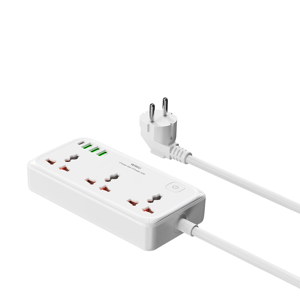 Wiwu Wi-S005 GaN Tech Power Strip Multi Socket 30W White
