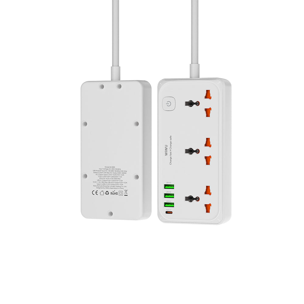 Wiwu Wi-S005 GaN Tech Power Strip Multi Socket 30W White