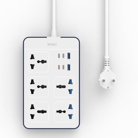 Wiwu Wi-S006 20W GaN Tech Power Strip 11 in 1 Multi Socket White