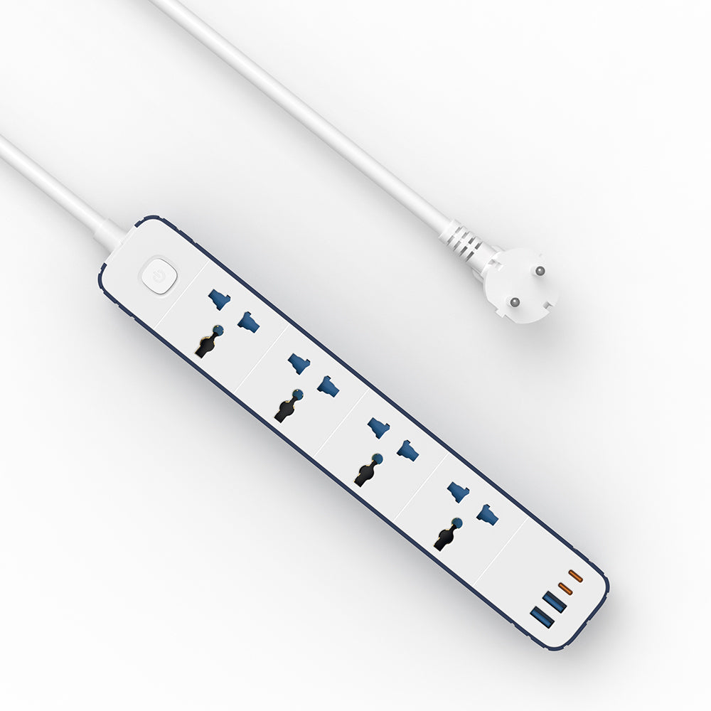 Wiwu Wi-S007 20W GaN Tech Power Strip 8 in 1 Multiple Socket 2M White 