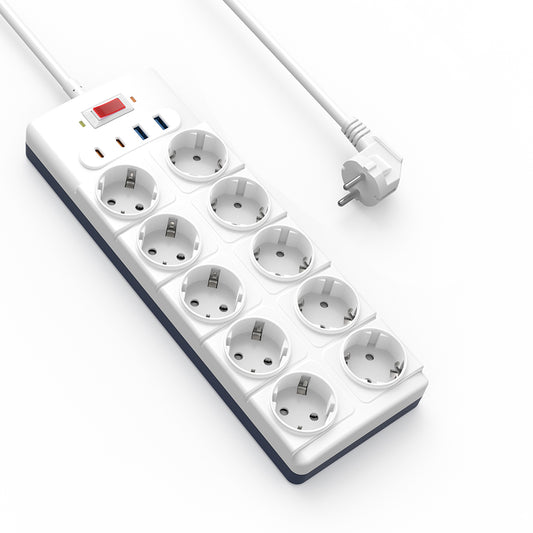 Wiwu Wi-S008 20W GaN Tech Power Strip 14 in 1 Multiple Socket 2M White 