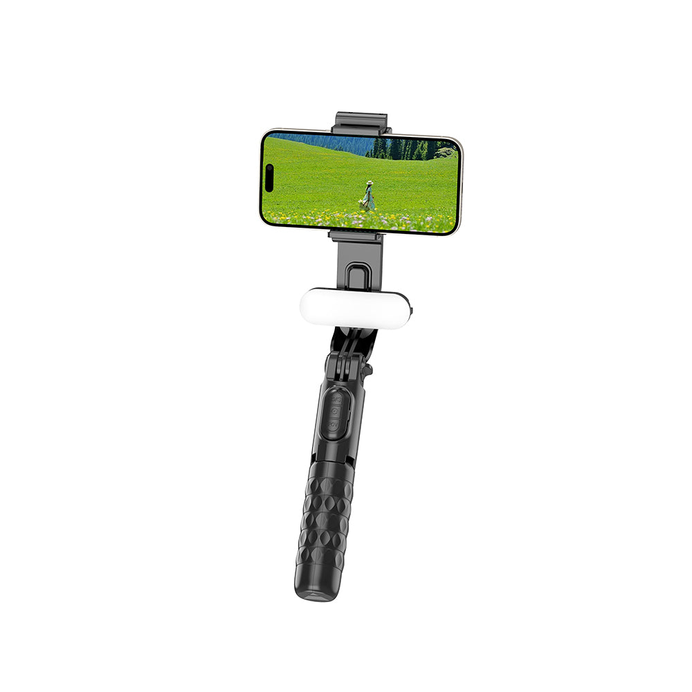 Wiwu Wi-SE013 Telescopic Tripod with Fill Light and Mini Selfie Stick Black