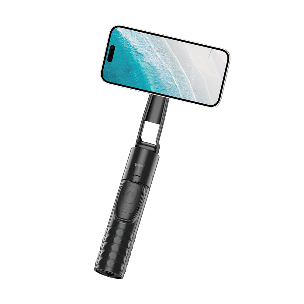 Wiwu Wi-SE014 Magnetic 360 Degree Rotating Remote Selfie Stick and Tripod Black
