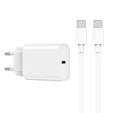 Wiwu Wi-U001 Quick 20W Tek Bağlantılı Şarj Başlığı Type-C to Type-C PD 20W Kablolu Şarj Seti Beyaz