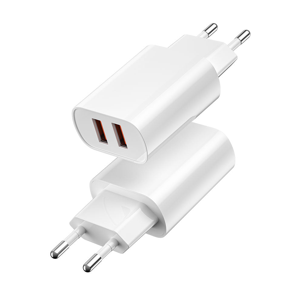 Wiwu Wi-U003 Quick 2.1A Çift USB Çıkışlı Hızlı Şarj Başlığı Adaptörü Beyaz