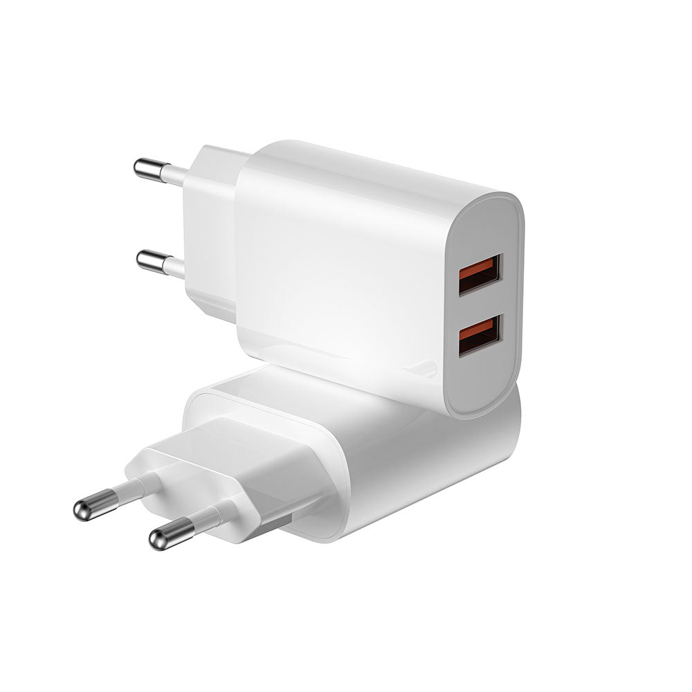 Wiwu Wi-U003 Quick 2.1A Çift USB Çıkışlı Hızlı Şarj Başlığı Adaptörü Beyaz