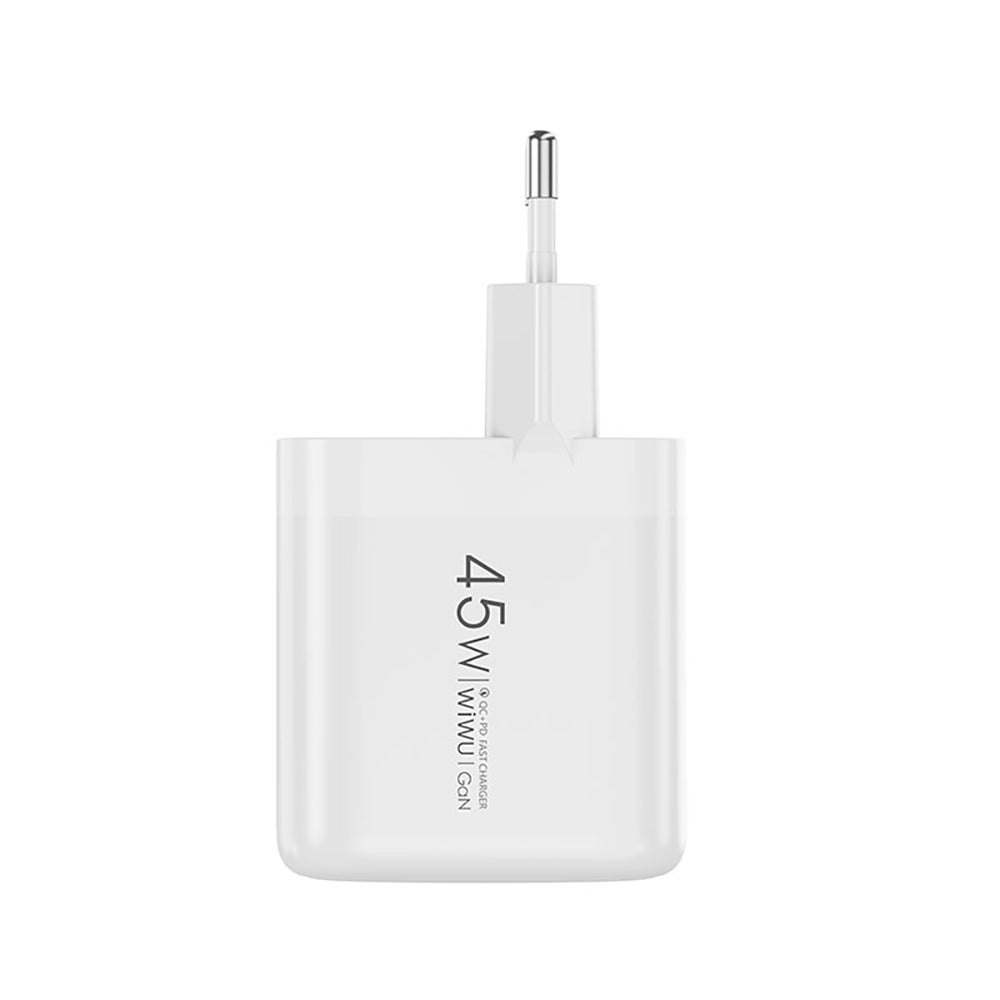 Wiwu Wi-U035 GaN Tech PD Fast Charging QC 3.0 Charging Head 45W White