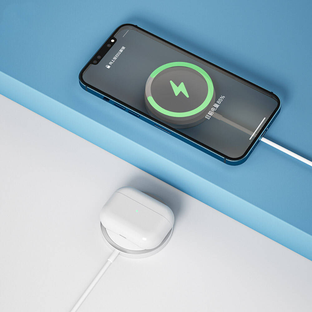 Wiwu Wi-W009 Interstellar 15W Hızlı Şarj Özellikli M-safe PD Wireless Şarj Aleti Gri