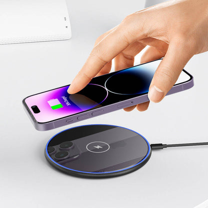 Wiwu Wi-W012 Quantus 15W Hızlı Şarj Özellikli Masaüstü Wireless Şarj Aleti Beyaz